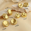 Stainless Steel Geometric Heart Shape Electroplating Oval Earrings For Couple