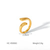 Stainless Steel Geometric Heart Shaped Electroplated Women's Ring