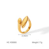 Stainless Steel Geometric Heart Shaped Electroplated Women's Ring