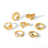 Stainless Steel Geometric Heart Shaped Electroplated Women's Ring