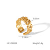 Stainless Steel Geometric Heart Shaped Electroplated Women's Ring