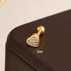 Stainless Steel Geometric Heart Star Pattern Electroplated Women's Earrings