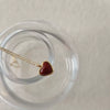 Stainless Steel Geometric Heartshaped Imitation Natural Stone Red Agate Pendant Necklace Electroplated 18K Gold Color Preservation O Chain