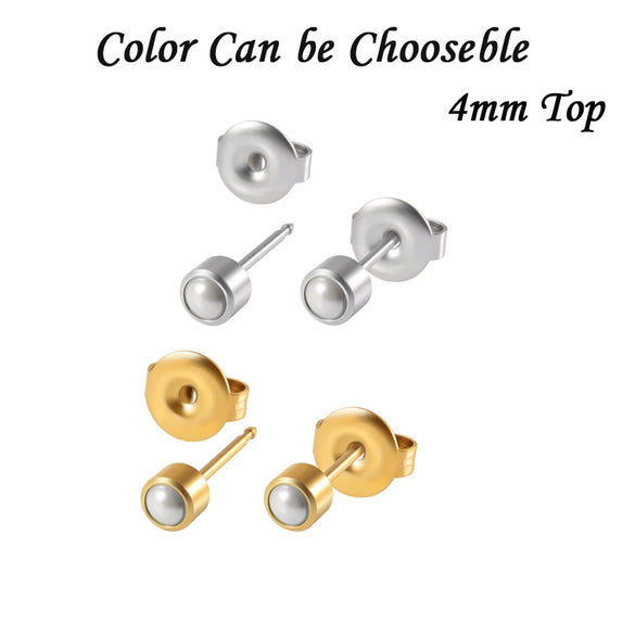 Stainless Steel Geometric Heartshaped Rhinestone Electroplated Ear Studs With Flower Design