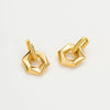 Stainless Steel Geometric Hexagonal Vintage Electroplating Women's Earrings