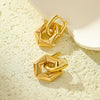 Stainless Steel Geometric Hexagonal Vintage Electroplating Women's Earrings