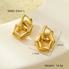 Stainless Steel Geometric Hexagonal Vintage Electroplating Women's Earrings