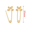 Stainless Steel Geometric Hirback Pattern Handmade Electroplated Brooch Accessories