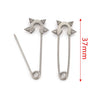 Stainless Steel Geometric Hirback Pattern Handmade Electroplated Brooch Accessories
