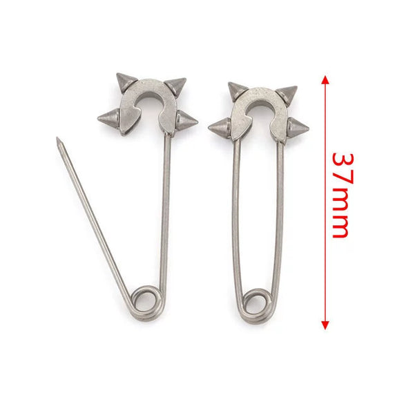 Stainless Steel Geometric Hirback Pattern Handmade Electroplated Brooch Accessories