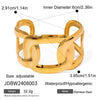 Stainless Steel Geometric Hollow Electroplated Bracelet