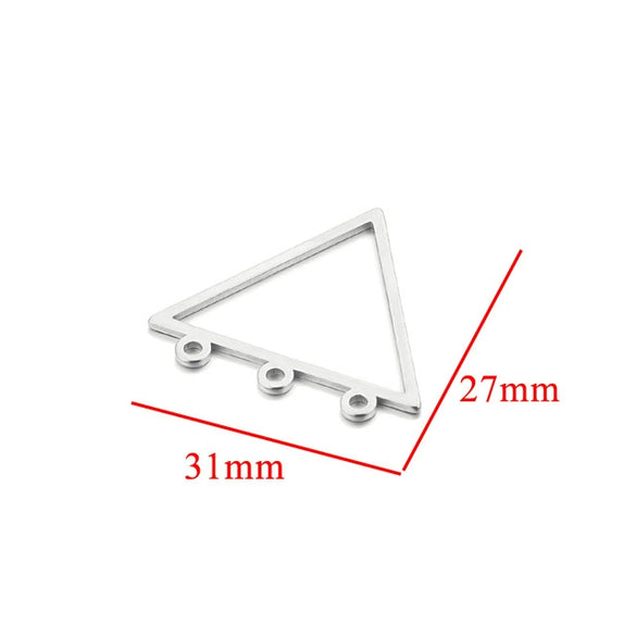 Stainless Steel Geometric Hollow Fish Pattern Retro Style Electroplated Diy Jewelry Making Earrings Connector Accessories