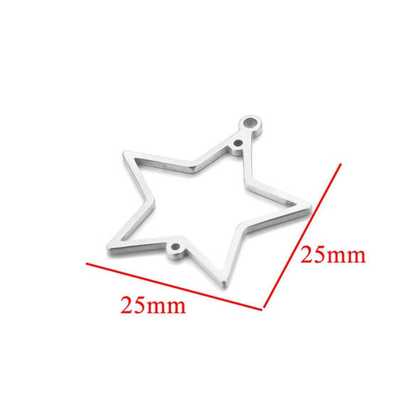Stainless Steel Geometric Hollow Fish Pattern Retro Style Electroplated Diy Jewelry Making Earrings Connector Accessories