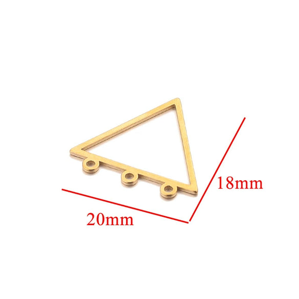 Stainless Steel Geometric Hollow Fish Pattern Retro Style Electroplated Diy Jewelry Making Earrings Connector Accessories
