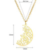 Stainless Steel Geometric Hollow Heart Pendant Necklace With Electroplating And Cross Chain Design For Unisex