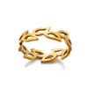 Stainless Steel Geometric Hollow Line Multilayer 18K Gold Plated Unisex Ring