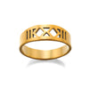 Stainless Steel Geometric Hollow Line Multilayer 18K Gold Plated Unisex Ring