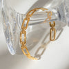 Stainless Steel Geometric Hollow Open Bracelet 18K Gold Plated