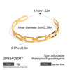 Stainless Steel Geometric Hollow Open Bracelet 18K Gold Plated