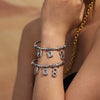 316L Stainless Steel Geometric Hollow Pendant Bracelet Electroplating Fashion Jewelry