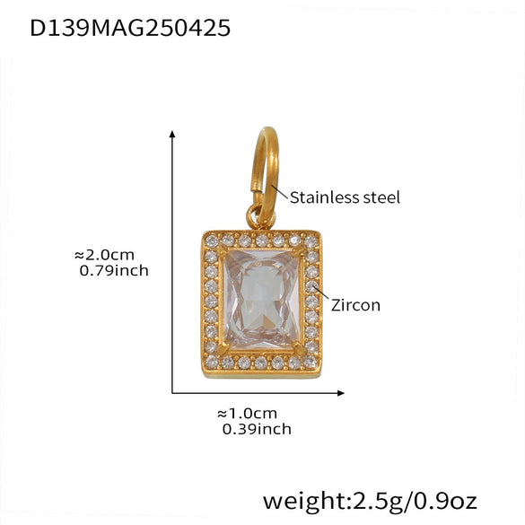 316L Stainless Steel Geometric Hollow Pendant Bracelet Electroplating Fashion Jewelry