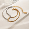 Stainless Steel Geometric Hollow Snake Chain Color Matching Electroplated Women's Bracelet