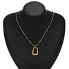 Stainless Steel Geometric Hollow Square And Trapezoid Jewelry Pendant And Earring Accessories With Electroplating