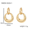 Stainless Steel Geometric Hoop Earrings Electroplated Fashion Design For Women