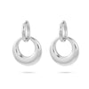 Stainless Steel Geometric Hoop Earrings Electroplated Fashion Design For Women