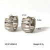 Stainless Steel Geometric Hoop Earrings For Women 18K Real Gold Plated