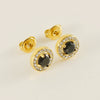 316L Stainless Steel Geometric Inlaid Zircon Women's Earrings