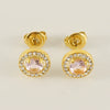 316L Stainless Steel Geometric Inlaid Zircon Women's Earrings