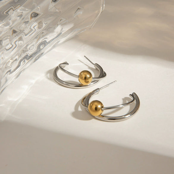 Stainless Steel Geometric Ins Style Electroplated Women's Earrings