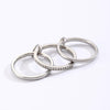 Stainless Steel Geometric Interlocking Ring Electroplated Women's Multiring Stacked Style