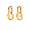 Stainless Steel Geometric Irregular Chain Earrings For Women With Electroplating