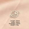 Stainless Steel Geometric Irregular Doublehole Hollow Pendant Diy Jewelry Accessories Fine Polishing
