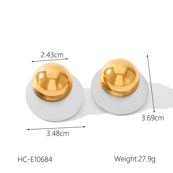 Stainless Steel Geometric Irregular Electroplated Women's Earrings