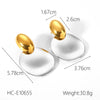 Stainless Steel Geometric Irregular Electroplated Women's Earrings