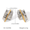 Stainless Steel Geometric Irregular Electroplated Women's Earrings