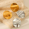 Stainless Steel Geometric Irregular Hammer Pattern Electroplated Women's Earrings