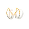 Stainless Steel Geometric Irregular Oval Electroplated Earrings For Women