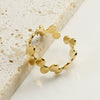 316L Stainless Steel Geometric Irregular Ring Electroplated