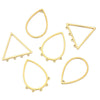 Stainless Steel Geometric Jewelry Connector Tassel Earrings Accessories With Electroplating And Smooth Pattern