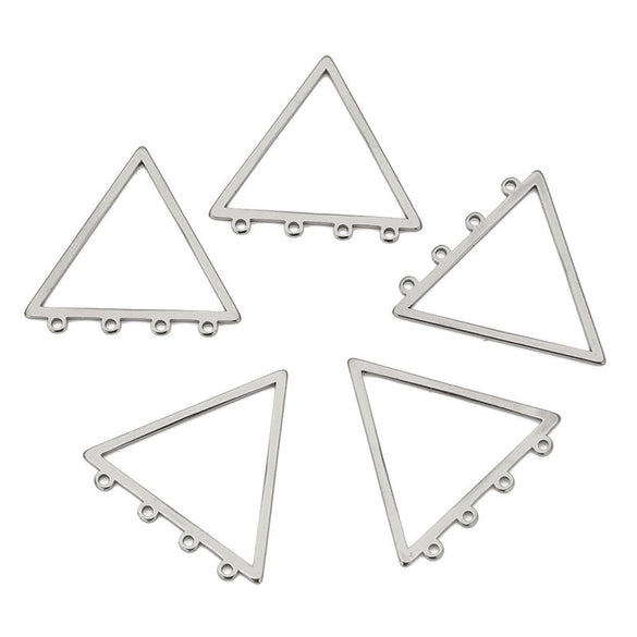 Stainless Steel Geometric Jewelry Connector Tassel Earrings Accessories With Electroplating And Smooth Pattern
