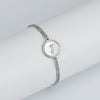 316L Stainless Steel Geometric Letter Bracelet For Women