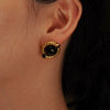 Stainless Steel Geometric Light Luxury Style Earrings With Electroplating