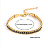 Stainless Steel Geometric Light Luxury Style Electroplating Tennis Chain Bracelet For Women