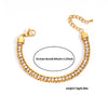 Stainless Steel Geometric Light Luxury Style Electroplating Tennis Chain Bracelet For Women