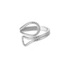 Stainless Steel Geometric Light Luxury Style Open Ring Jewelry With Electroplating