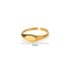 Stainless Steel Geometric Light Luxury Style Open Ring Jewelry With Electroplating